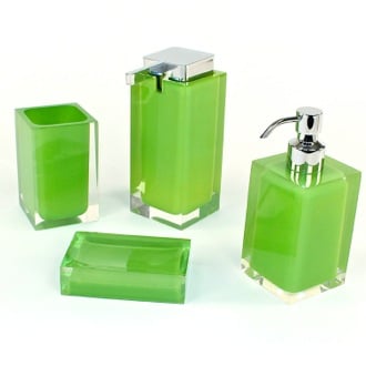 Green Accessory Set Crafted of Thermoplastic Resins Gedy RA200-04